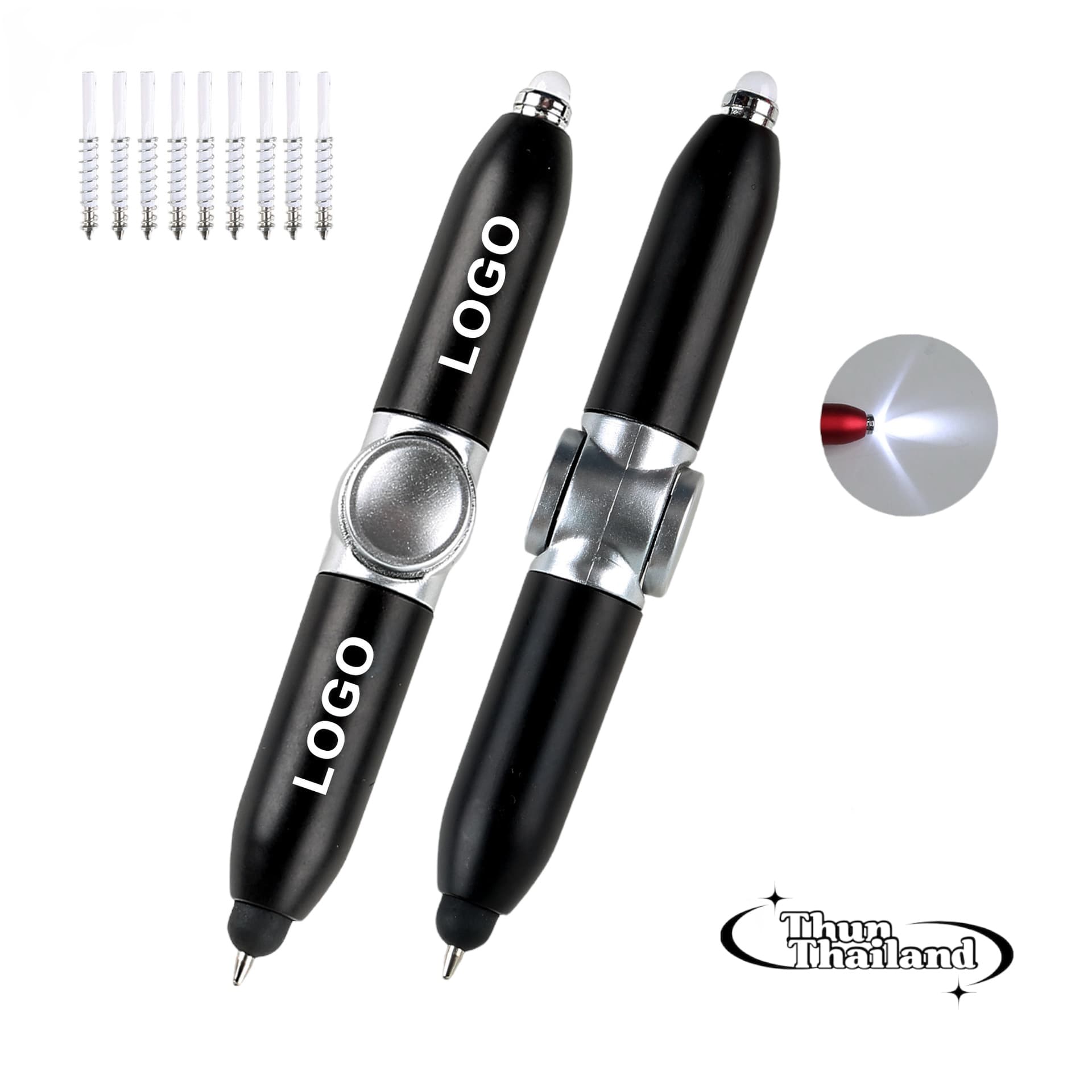 ปากกาหมึกเจลแบบสั้น มีไฟฉาย หัว 0.5 - ThunThailand เครื่องเขียนและของขวัญพรีเมียม