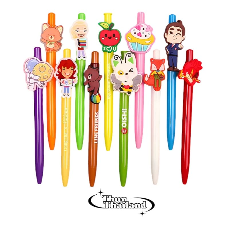 ปากกาหมึกเจล แปะตัวการ์ตูน หัว 0.5 - ThunThailand เครื่องเขียนและของขวัญพรีเมียม